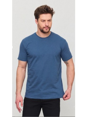 3A Moda Classics Erkek   Pamuk Slim Fit Dar Kesim Bisiklet Yaka Kısa Kollu Tişört