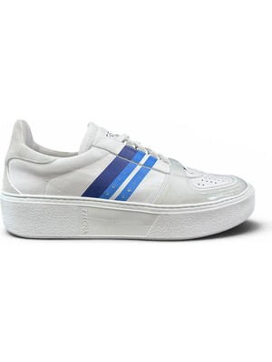 Ermenegildo Zegna Zegna Beyaz Kalın Taban Erkek Sneakers