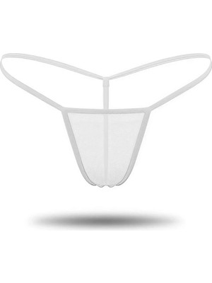 Alkasaz Beyaz Transparan Tül String Tanga TM0368