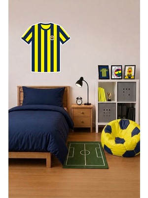 Fenerbahçe Duvar Sticker 5 Yıldız Arma 45 cm - Lisanslı Orijinal