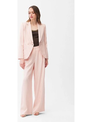 Adl Pileli Rayon Bol Paça Pantolon Pudra 15345243003
