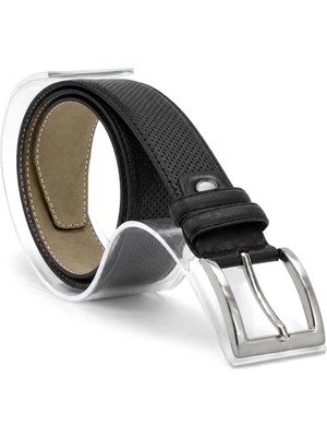 Rakerplus Siyah Mat 3 cm Klasik Metal Tokalı Erkek Çocuk Kemer