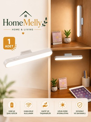 Btm Home Şarjlı Kablosuz LED Lamba – 3 Mod Işık, Mıknatıslı Yapışkanlı, Çok Amaçlı Aydınlatma