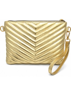 Sanmorris Kadın Suni Deri Ayarlanabilir Çapraz ve El Askılı Portföy, Clutch Çanta S-1407