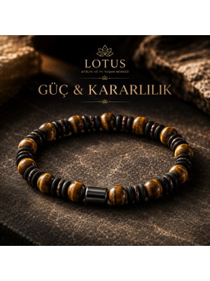 🔥 Güç & Kararlılık Premium Bileklik – Kaplangözü, Onyx & Kokonat Doğal Taş Bileklik | Lotus Atölye ve İyi Yaşam Merkezi