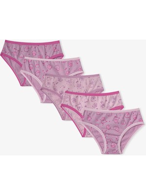 Penti Kız Çocuk Pembe Cute Party Pamuklu 5'li Slip Külot