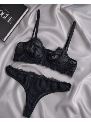 Veloura Colette Siyah Bralet Takım