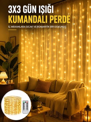 Alkasaz Zaman Ayarlı 8 Modlu Günışığı Perde LED Işık USB Çalışma Yeni Nesil - ALKHBY7729-9654