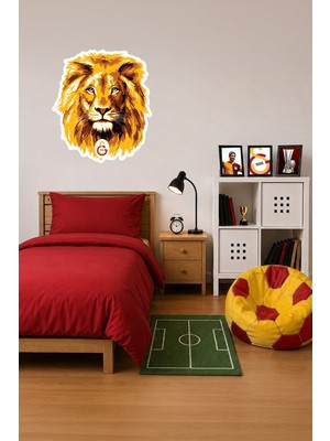 Galatasaray Duvar Sticker Aslan 90 cm - Lisanslı Orijinal