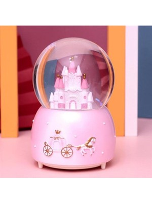 Keyfim Shop Şatotemalı Işıklı Müzikli Püskürtmeli Büyük Boy Kar Küresi