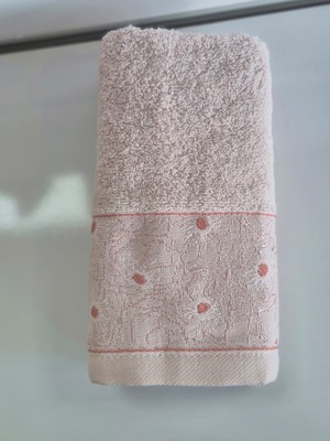 Şıkel Purry Cotton %100 Pamuk El Yüz Havlusu Pudra Pembe  50*90 Damar