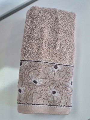 Şıkel Purry Cotton %100 Pamuk El Yüz Havlusu Vizon 50*90 Damar
