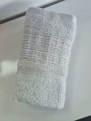Şıkel Purry Cotton %100 Pamuk El Yüz Havlusu Açık Gri 50*90 Lorel