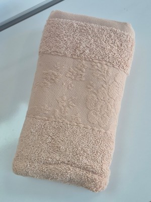 Şıkel Purry Cotton %100 Pamuk El Yüz Havlusu Koyu Pudra 50*90 Belinda