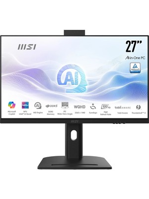 MSI Msı Aıo 27" Ultra 7 155H-32GB Ddr5 Ram-1tb Nvme-Fdos / Modern AM273QP Aı 1UMG-416XEU