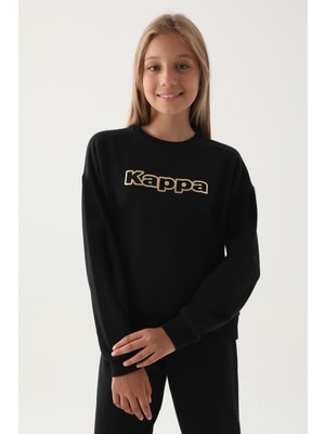 Kappa Kız Çocuk Siyah Sweatshirt