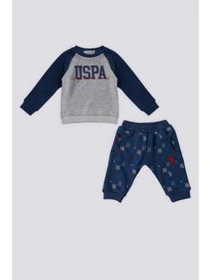 U.S. Polo Assn. Gri Melanj Cep Detay Bebek 2'li Takım