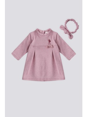 U.S. Polo Assn. Pembe Kurdaleli Bebek Elbise