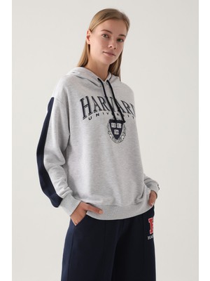 Harvard Kar Melanj Kadın Sweatshirt