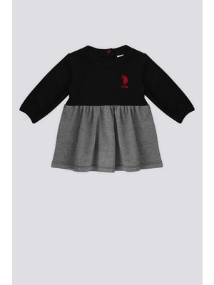 U.S. Polo Assn. Siyah Garnili Bebek Elbise