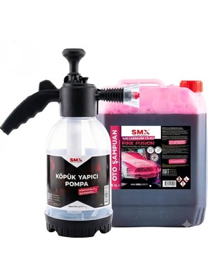 Smx %90 Cilalı Pink Fusion Oto Şampuanı 5 lt ve 2 Litre Köpük Yapıcı ile Profesyonel Araç Temizliği