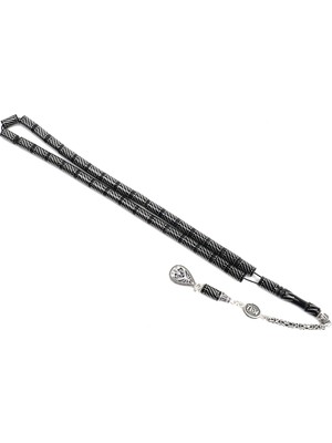 Lapisdo Kuka 925AYAR Gümüş Çakım ve Gümüş Püskül Kesme Kesim 5.5x9.5mm Tesbih