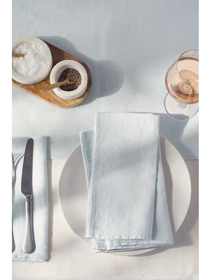 The White Company Saf Keten 4'lü Peçete Seti