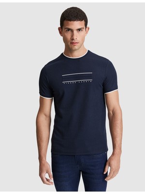 Pierre Cardin Erkek Lacivert Slim Fit Tişört 50321064-VR033