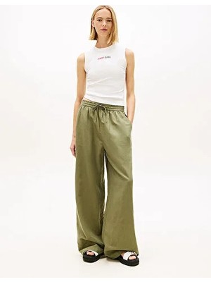 Tommy Hilfiger Kadın Linen Essential Pantolon