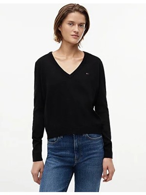Tommy Hilfiger Tjw Kadın Essential Vneck Kazak