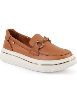 Mammamia Kadın Hakiki Deri Comfort Sneaker Kalın Taban Bağcıklı Günlük Ayakkabı