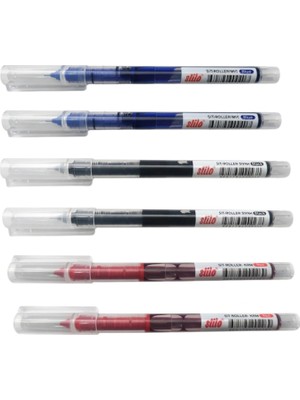 Stilo Roller Kalem 0.5 mm 2 Mavi- 2 Siyah- 2 Kırmızı ( 6 Adet )