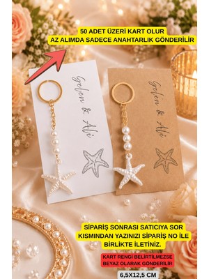 Emtory Gift Deniz Yıldızı Anahtarlık - 10 Adet Anahtarlık - Nişan Hatırası - Kına Hediye - Mevlid Hediye