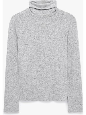 Koton Slim Fit Balıkçı Yaka Uzun Kollu Tişört