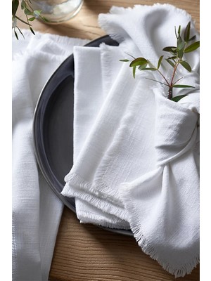The White Company Camber Yumuşak Yıkama Pamuk 4'lü Peçete Seti