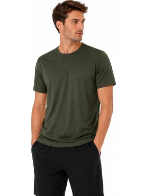 Cazador 45010 Erkek Bisiklet Yaka Haki Tshirt