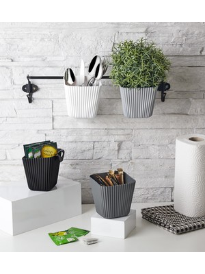 Ett Duvara Asılan Çok Amaçlı Organizer - 2&amp;#39;li Saksı Set