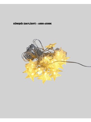 Eco Lounge Dekoratif Yıldız LED Aydınlatma 20 Ledli 5 Metre Günışığı Yeni Nesil