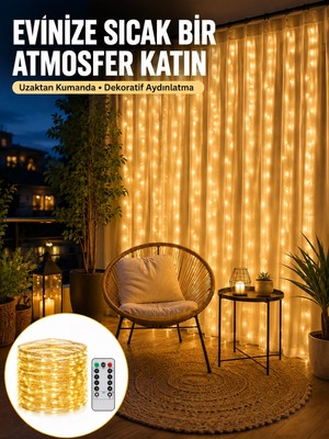 Eco Lounge Romantik Ambiyans Için Uzaktan Kumandalı Günışığı Peri LED Yeni Nesil