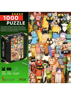 Soi Craft 1000 Parça Puzzle Miyav Mahalle Detay Avcısı #6554