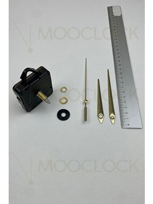 Elarque Duvar Saati Orta Boy Akar Sessiz Mekanizması, 22 mm Şaft, Set Içeriği