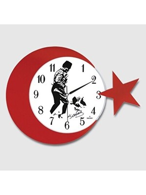 Elarque Duvar Saati Ay Yıldız Temalı Şık ve Modern
