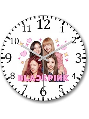 Elarque Duvar Saati Gerçek Cam Bombeli Blackpink