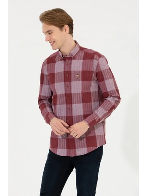 U.S. Polo Assn. Erkek Ekoseli Kırmızı Gömlek 50254134-VR223