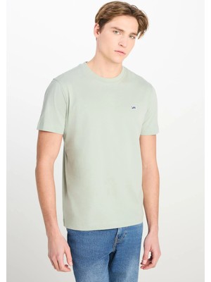 Lee Regular Fit Patch Logo T-Shirt Mint Green