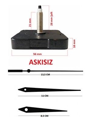 Elarque Duvar Saati Askısız Düz Tasarımlı Sessiz Mekanizması - Kolay Kullanım