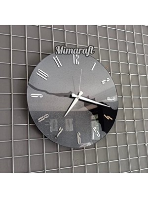 Elarque Duvar Saati Ince Simli Aynalı 40 cm ile Parlak Dekorasyon