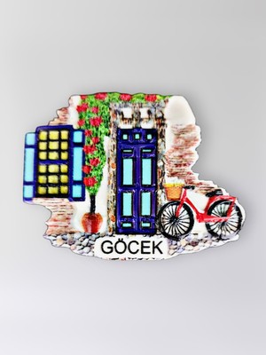 Mundy Göcek Polyester Kabartmalı Magnet 7 x 5,5 cm Dekoratif Hediyelik Buzdolabı Süsü (KOD:1519)