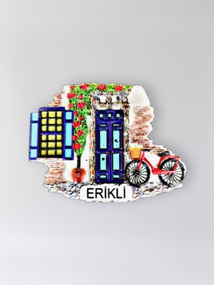 Mundy Erikli Polyester Kabartmalı Magnet 7 x 5,5 cm Dekoratif Hediyelik Buzdolabı Süsü (KOD:1523)
