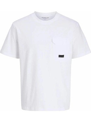 Jack & Jones Jcofusıon Pocket Tee Ss Crew Neck Bright White